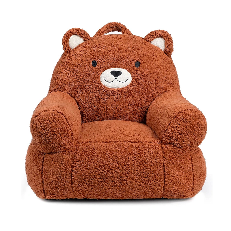 Kids Animal Chair Sofa  | Soft Sherpa Toddler Armchair