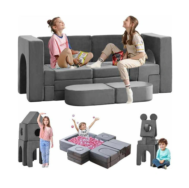 22pcs Foam Modular Kids Play Couch & Blocks - 1000+DIY Creative