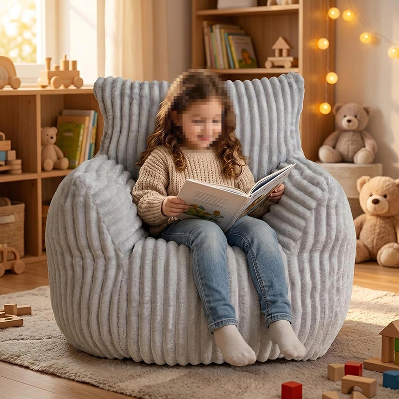 High-Density Foam Lounge Seat | Soft Corduroy Bean Bag Chair