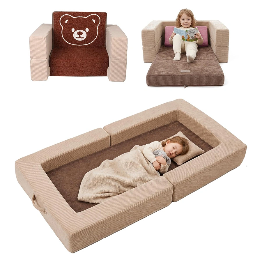 3-in-1 Convertible Toddler Sofa Bed