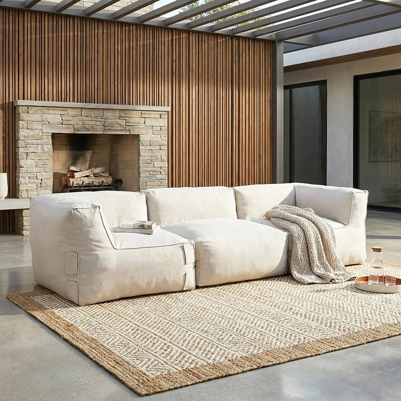 Outdoor Modular Bean Bag | ectional Sofa with Olefin Fabric