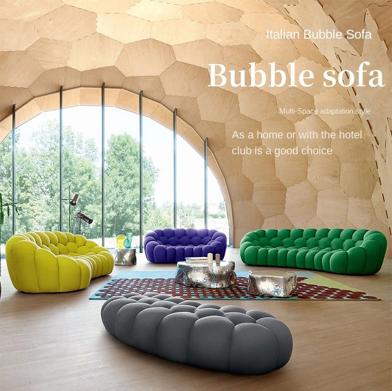 Oval 3D Molded Bubble Sofa – Compressed Foam Lounge Couch
