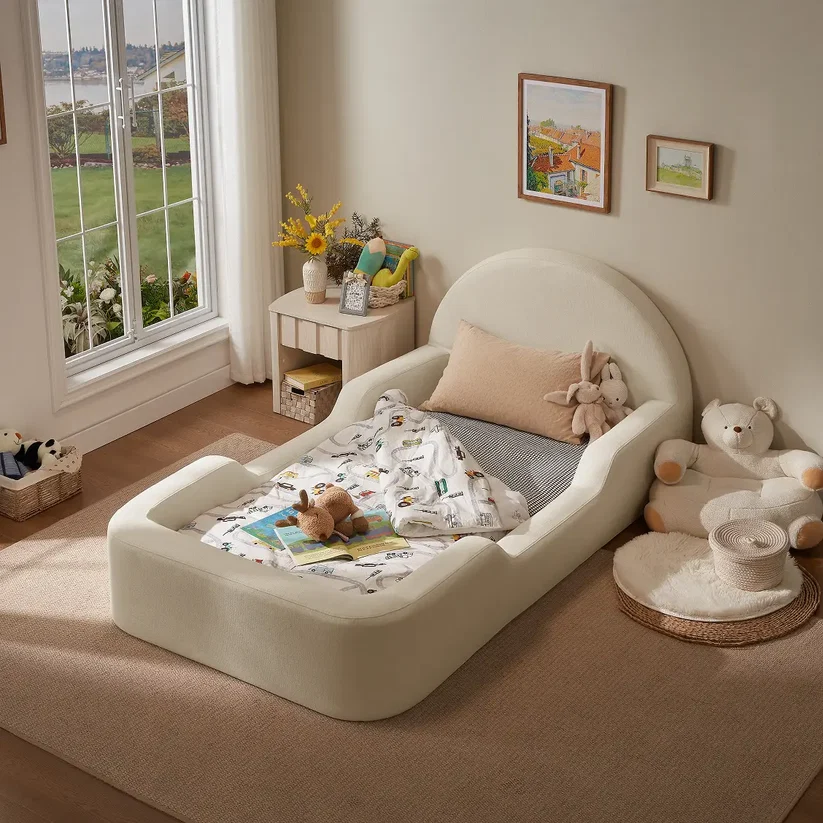 Toddler Floor Bed with Safety Guardrails | Premium Compressed Foam Kids Floor Bed