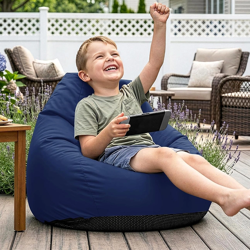 Kids Outdoor Bean Bag Chair – Shredded Foam Filled